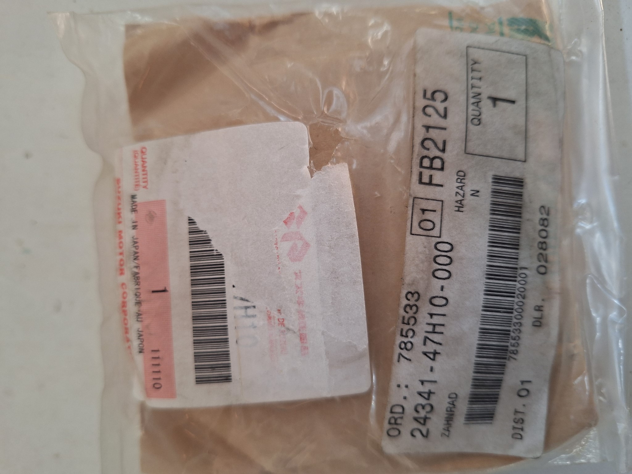 Picture of SUZUKI  ZAHNRAD  24341-47H10